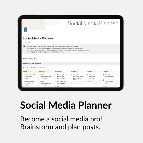 Social media planner screenshot